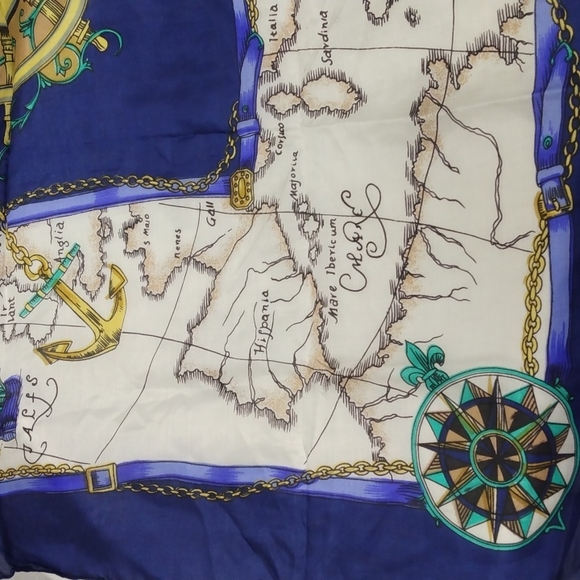 Vintage Golden Dragon 100% Silk Scarf - Picture 3 of 9